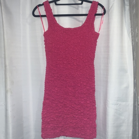 🔥COTTON:ON 2XS scrunchie bodycon mini dress hot fuchsia Barbie 80s VIDEO VIXEN - Picture 9 of 16